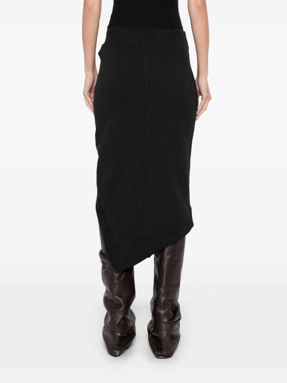 Asymmetric midi skirt