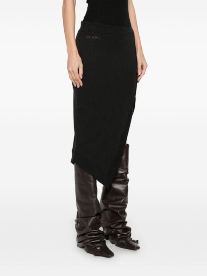 Asymmetric midi skirt