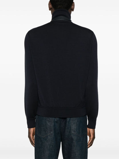 Wool zipped sweater