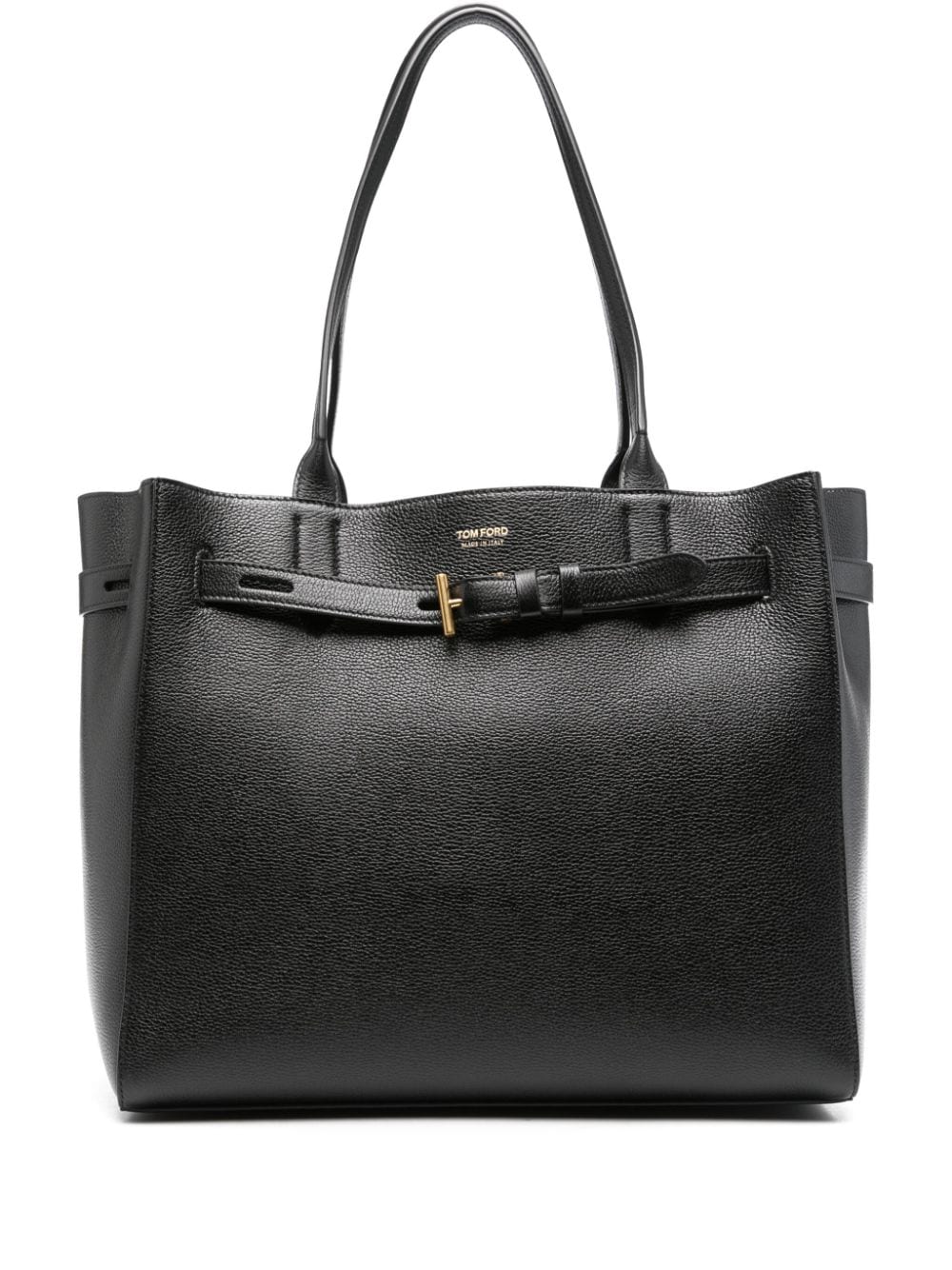 Medium leather tote bag