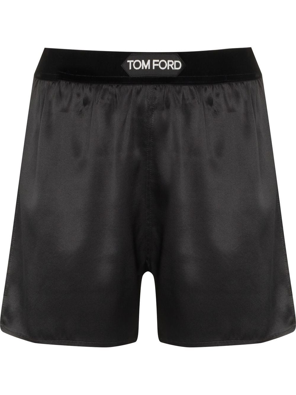 Logo silk shorts