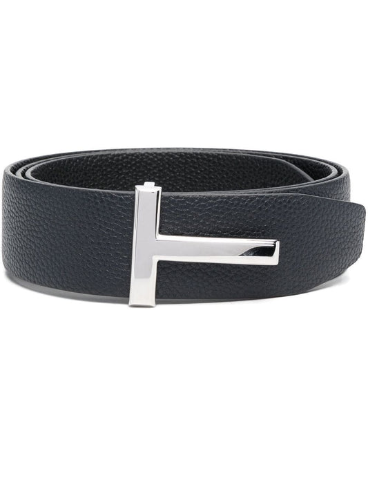 Leather reversible belt