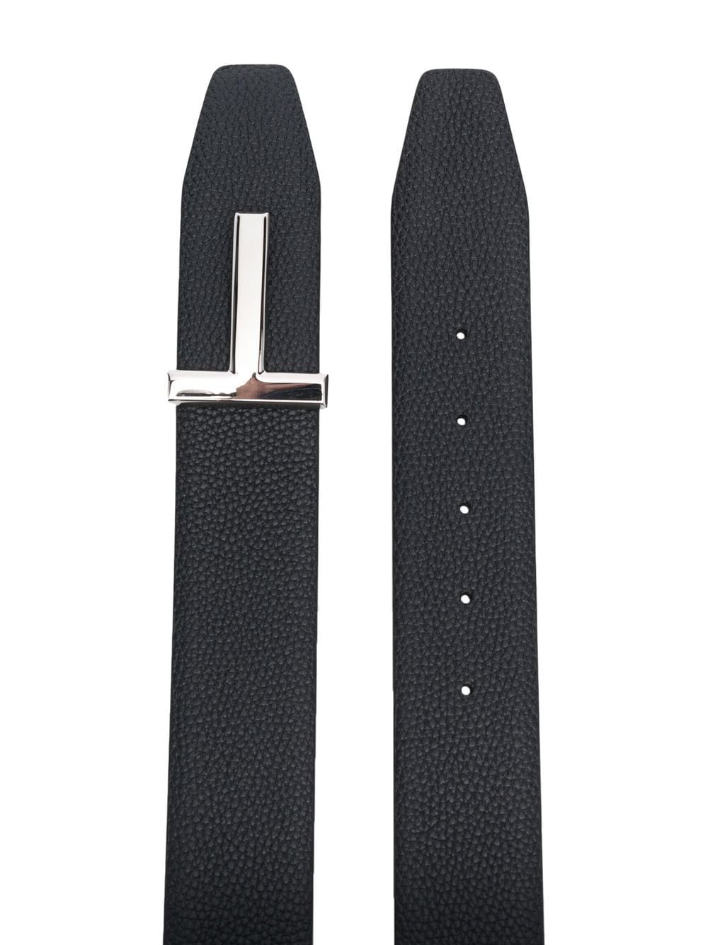 Leather reversible belt