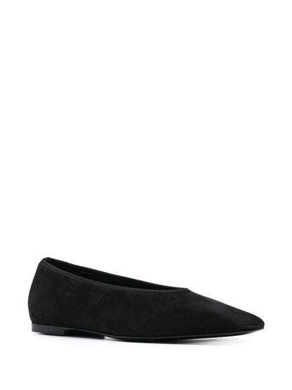 Suede leather ballets