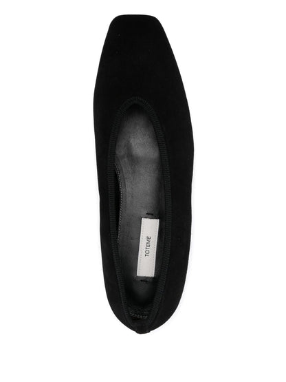Suede leather ballets
