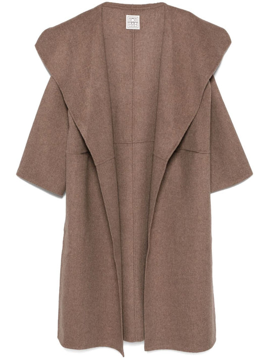 Wool and cashmere long coat