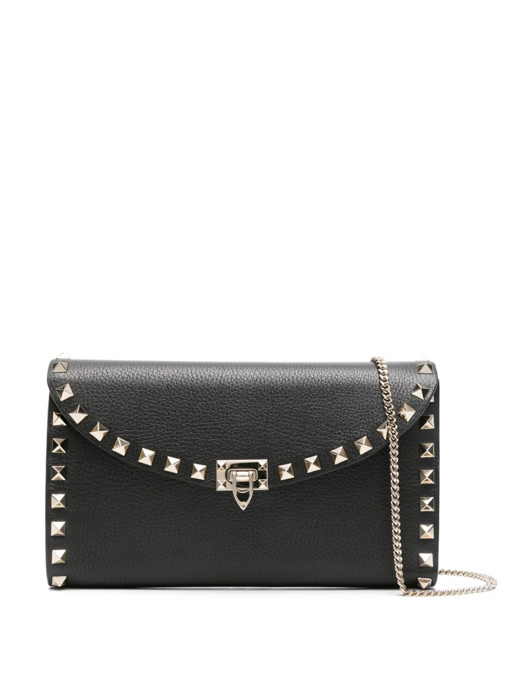 Leather rockstud mini bag with strap