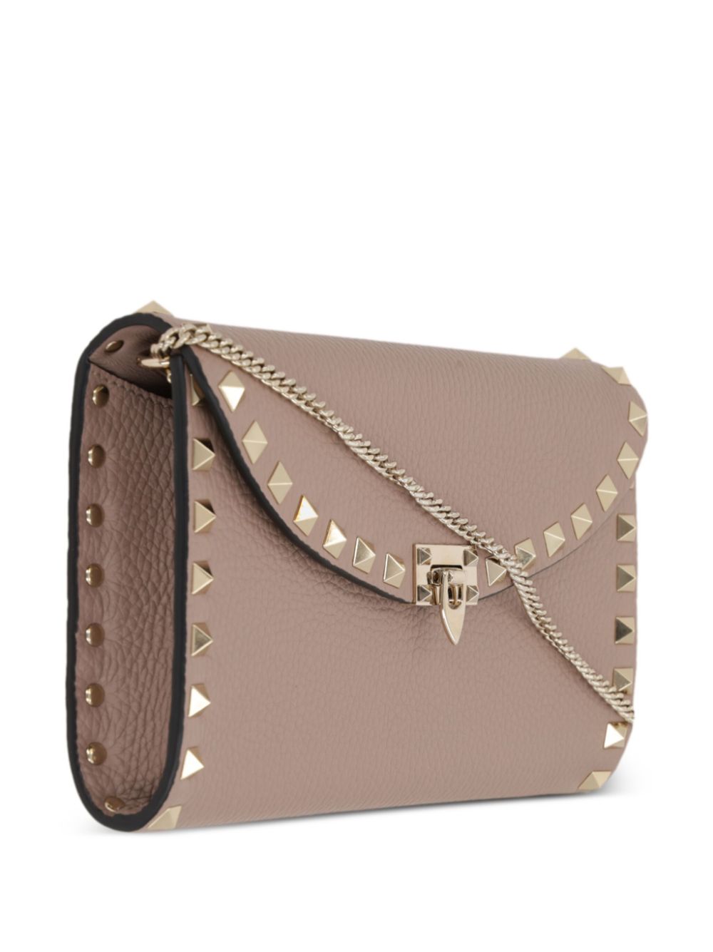 Leather rockstud mini bag with strap