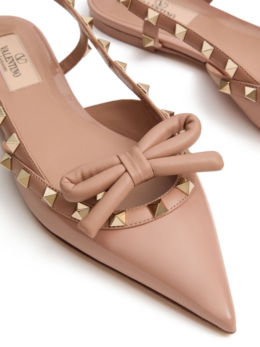 Slingback rockstud ballet flat