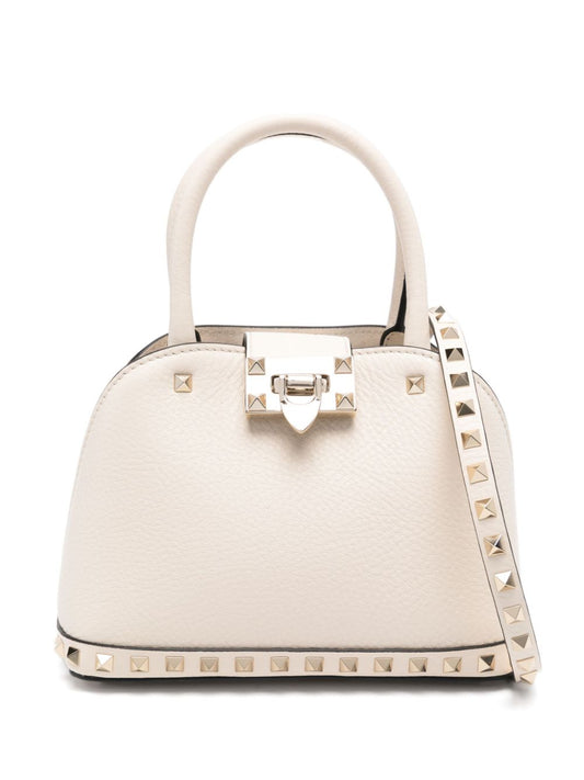 Small leather rockstud handbag