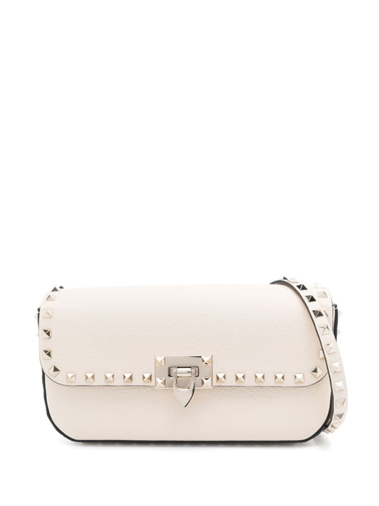 Leather rockstud crossbody bag