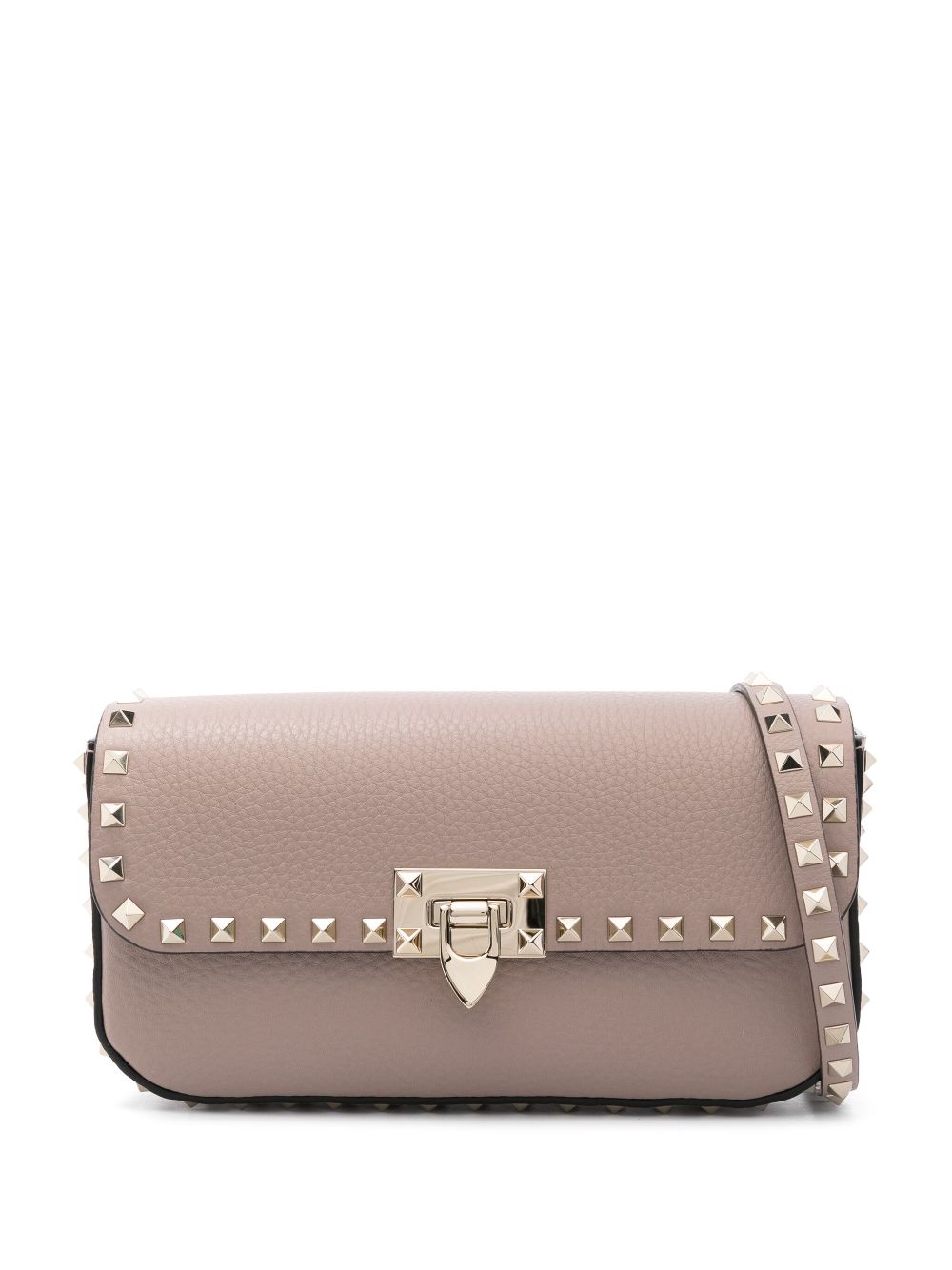 Leather rockstud crossbody bag