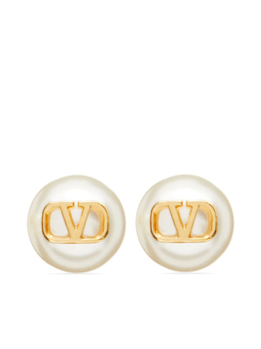 Vlogo signature pearl earrings