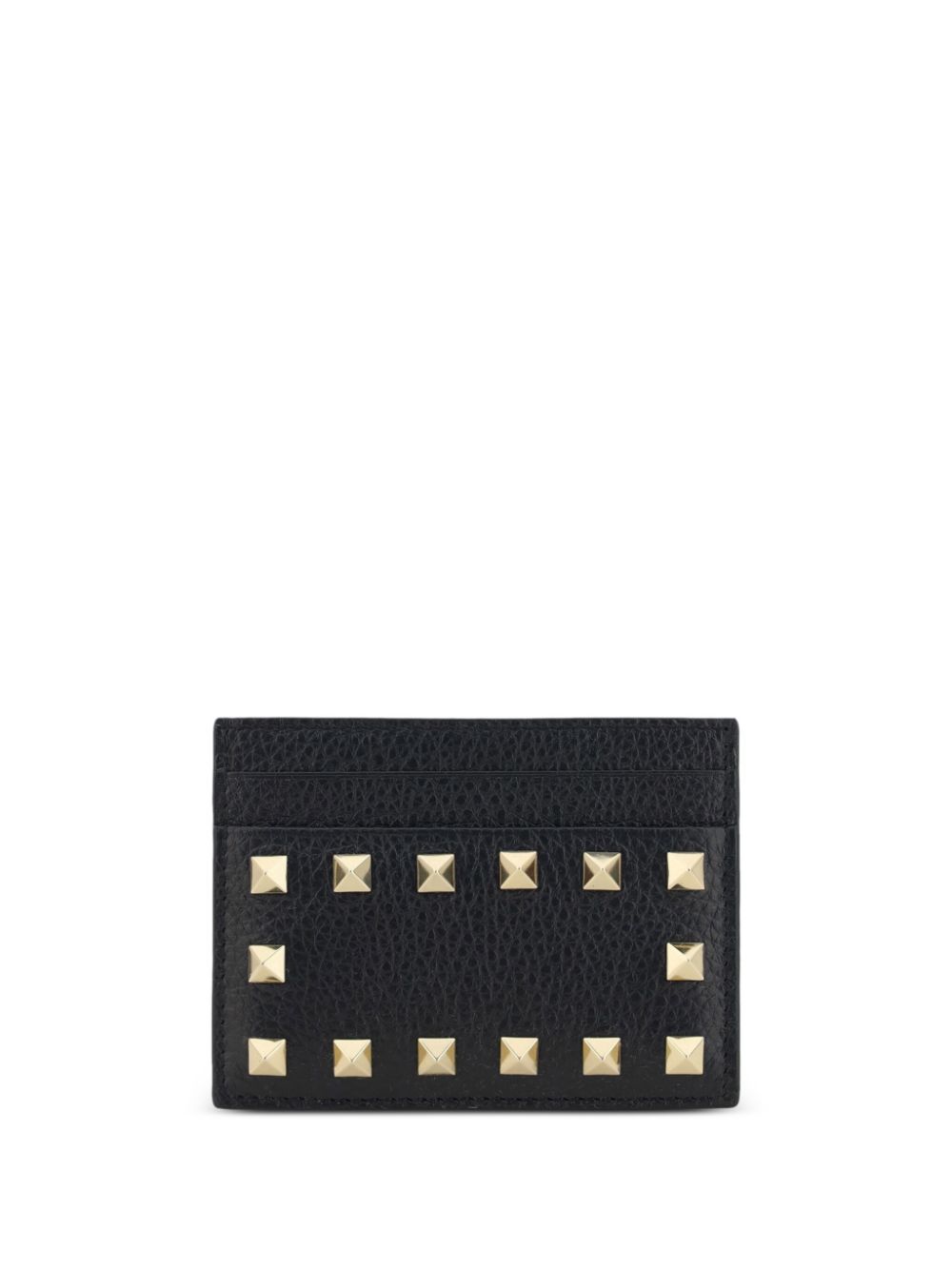 Rockstud leather card case