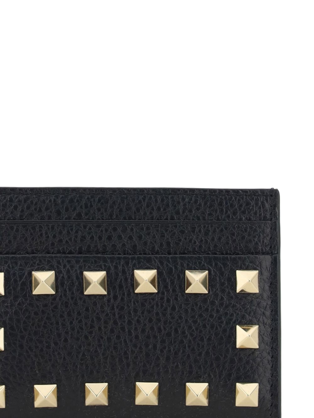 Rockstud leather card case