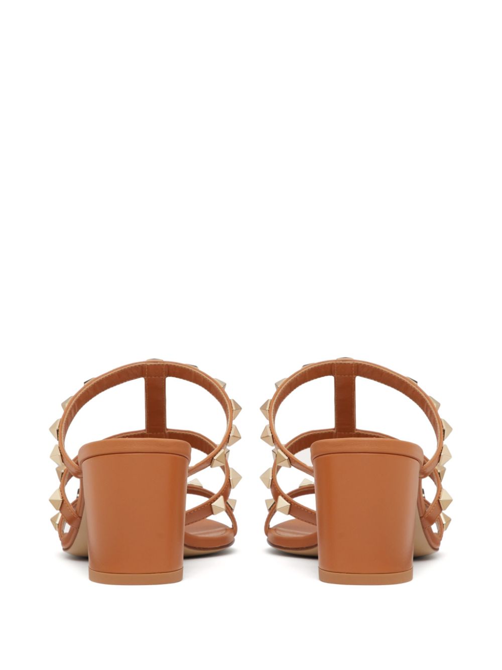 Rockstud leather mules