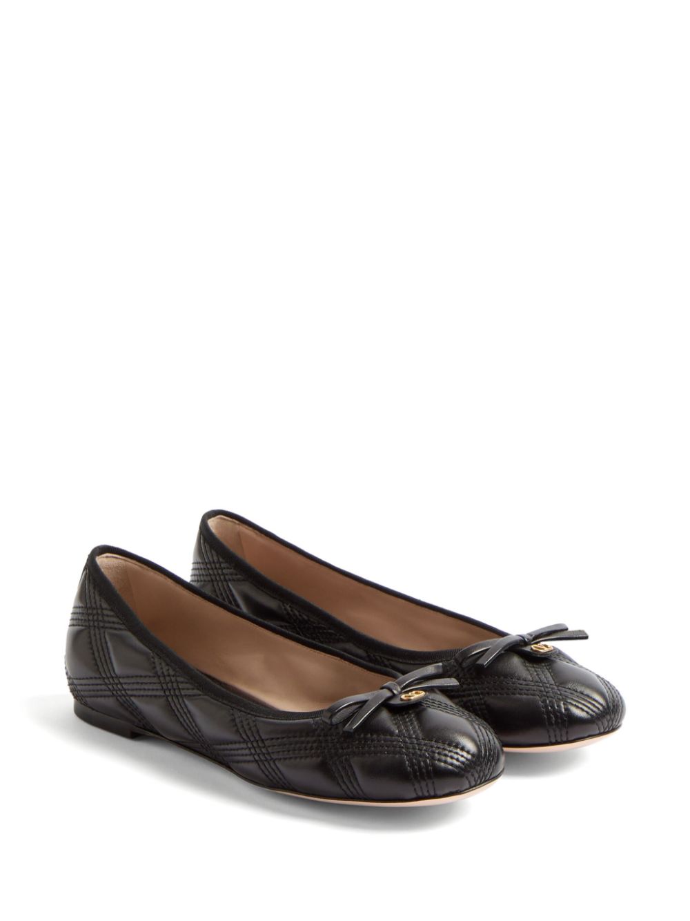 Quiltie 67 leather ballet flats