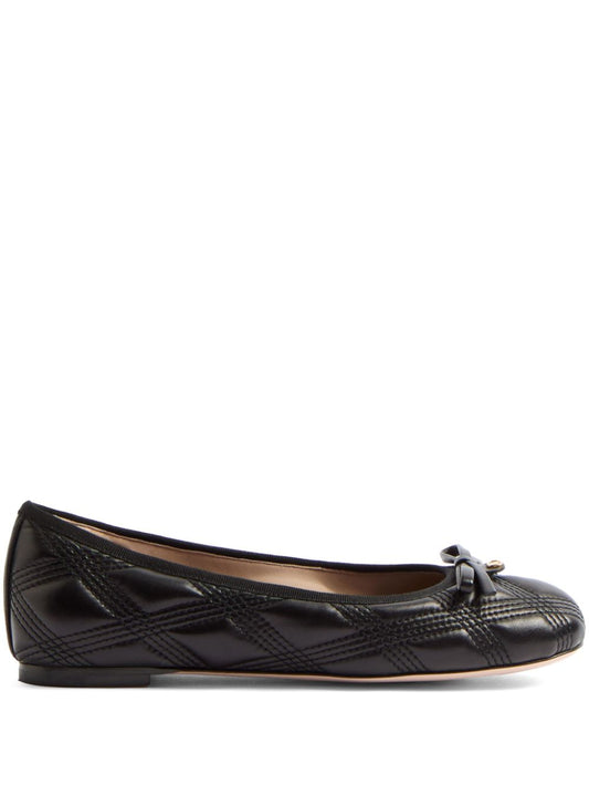 Quiltie 67 leather ballet flats