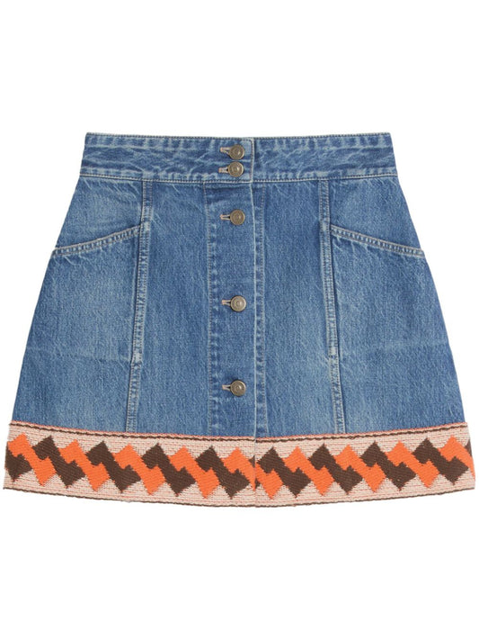 Denim mini skirt