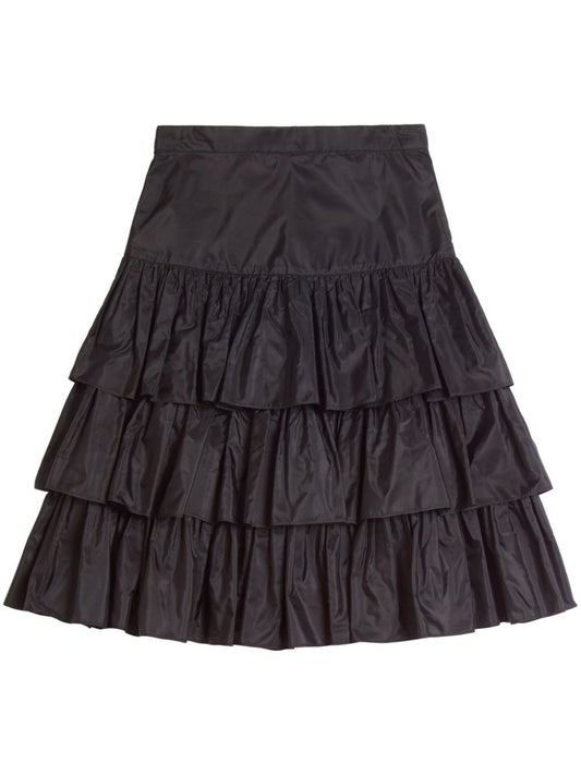 Taffetas midi skirt