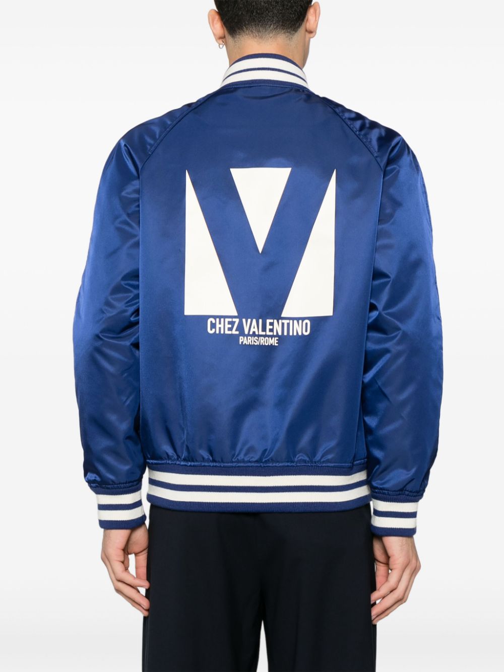 Logo nylon bomber jacket