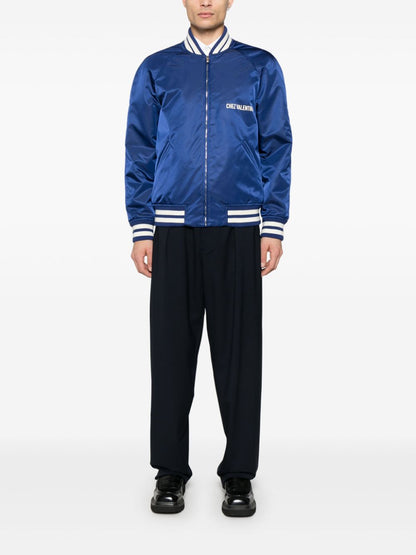 Logo nylon bomber jacket