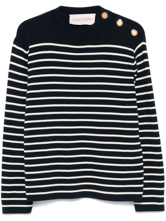 Striped cotton sweater