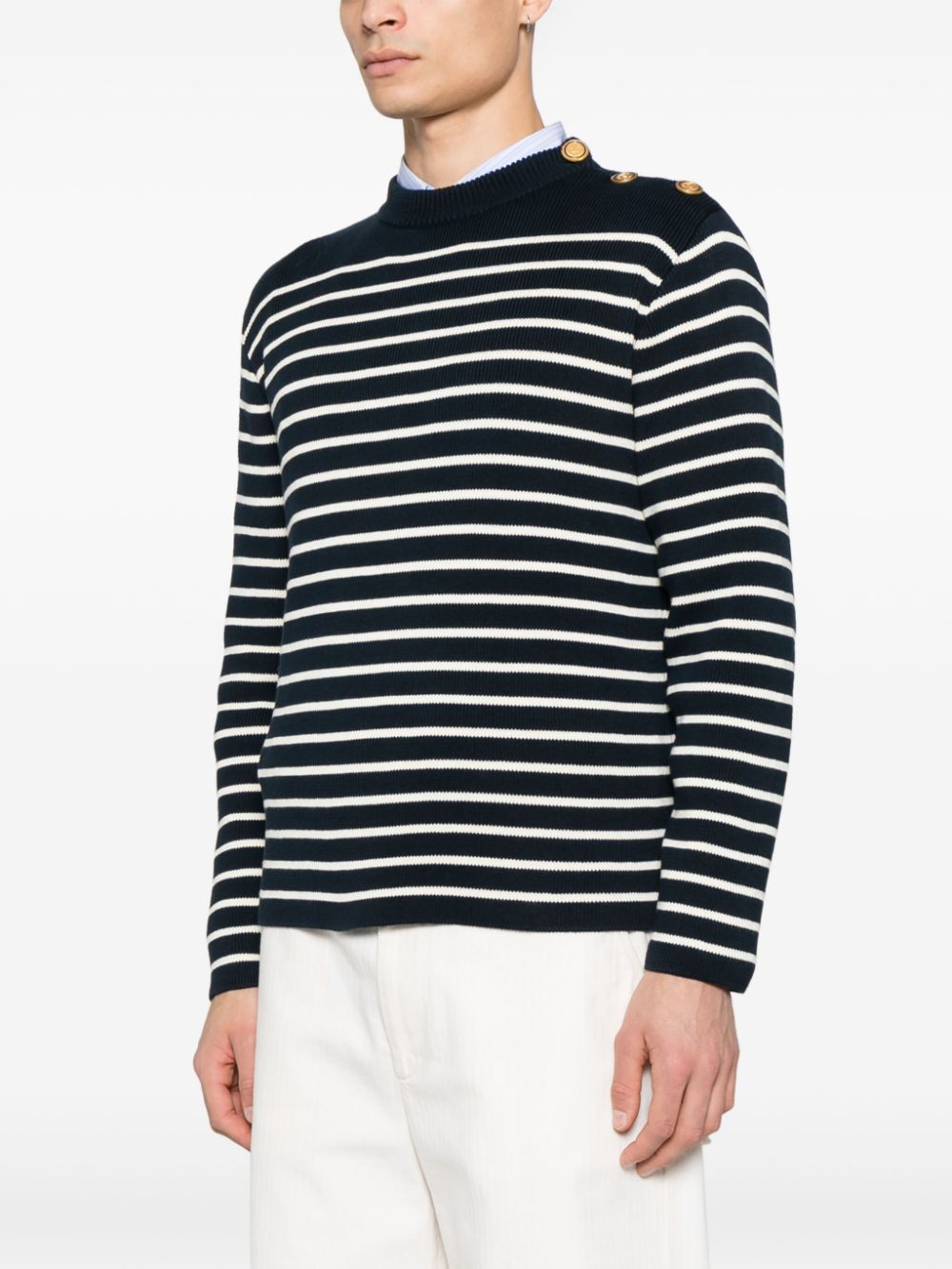 Striped cotton sweater