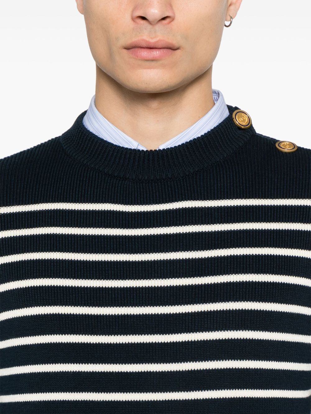 Striped cotton sweater