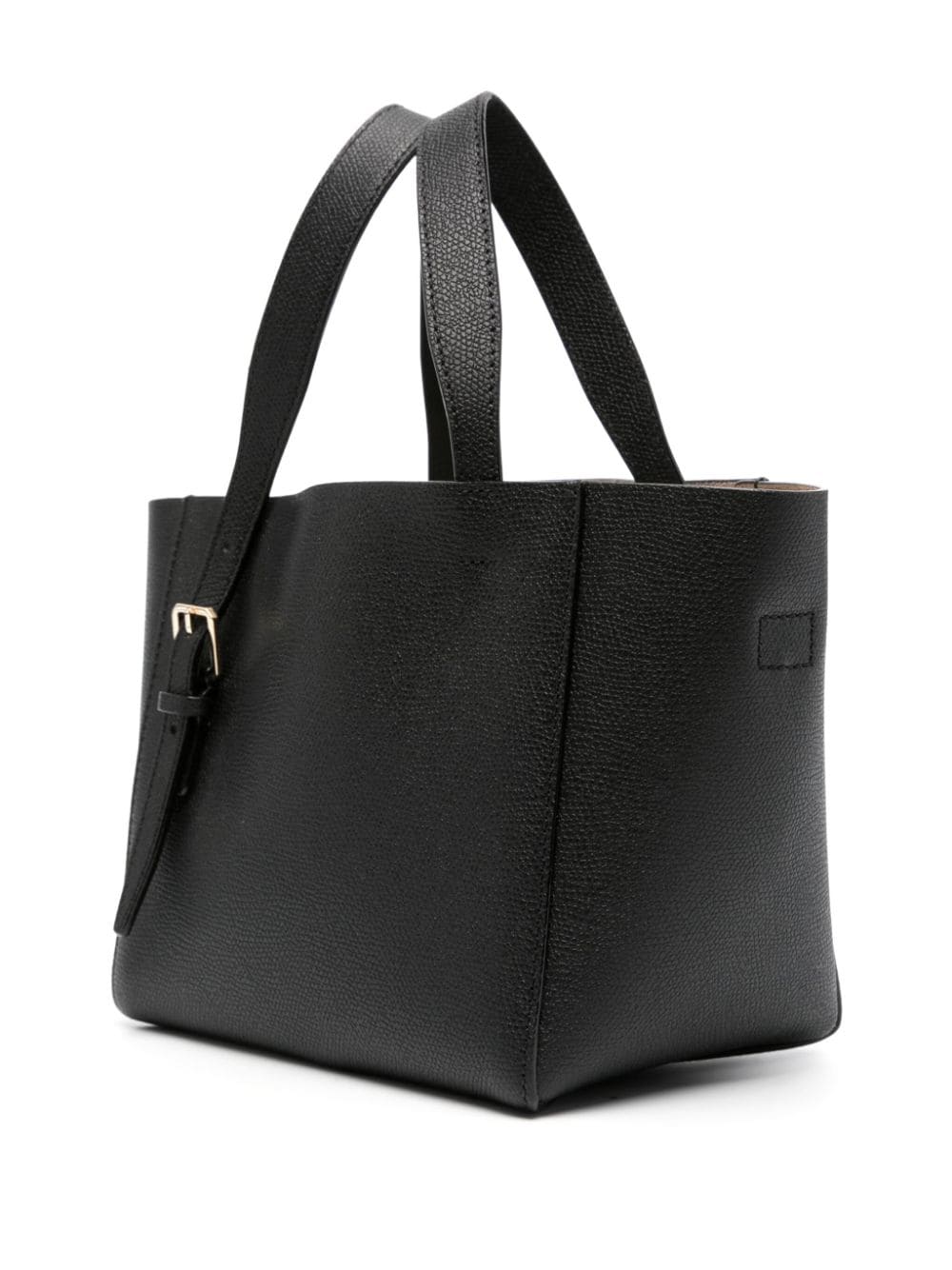 Leather mini bucket bag