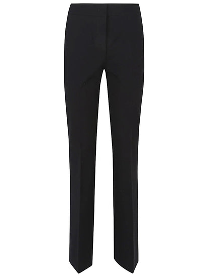 Flared cotton trousers