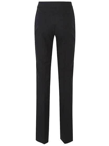 Flared cotton trousers