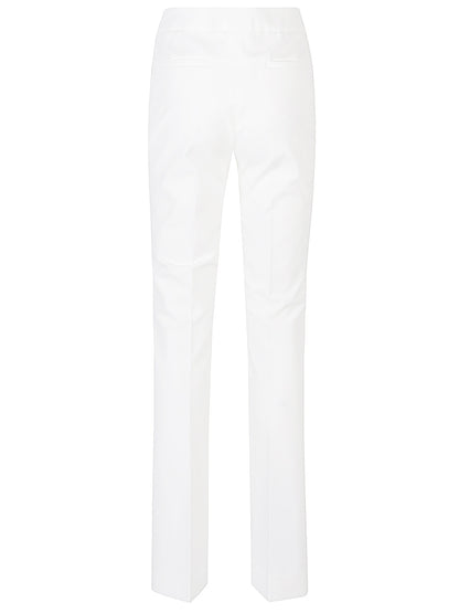 Flared cotton trousers