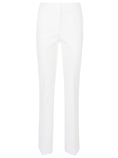 Flared cotton trousers