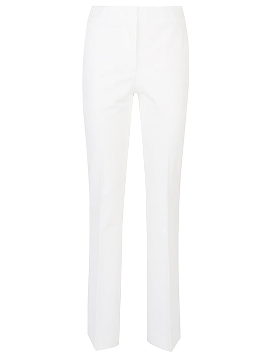 Flared cotton trousers