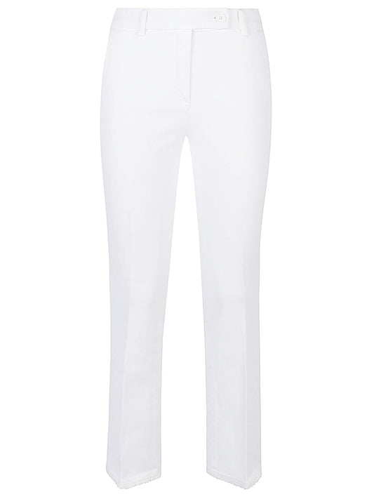Cotton straigh-leg trousers