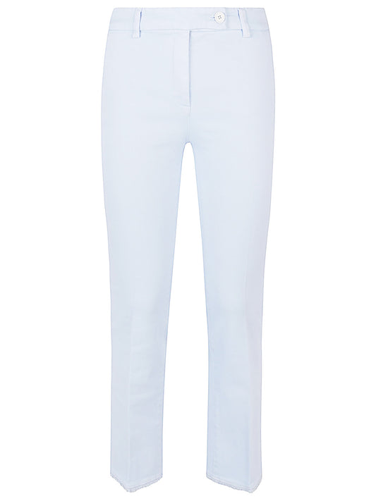 Cotton straigh-leg trousers
