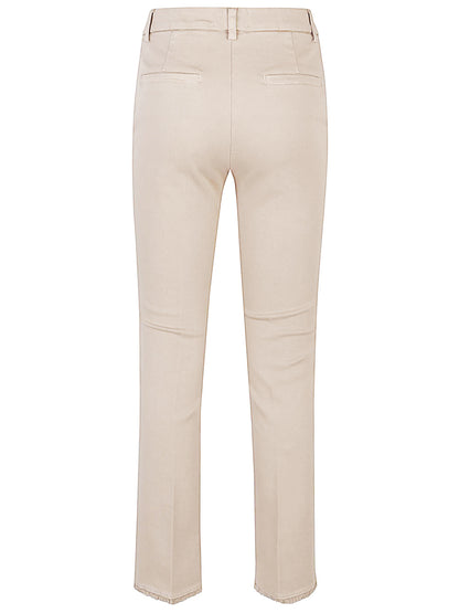 Cotton straigh-leg trousers