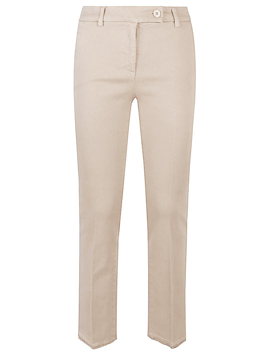Cotton straigh-leg trousers