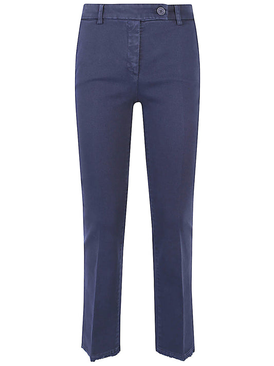 Cotton straight-leg trousers