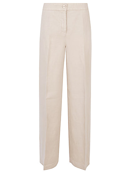 Linen blend trousers