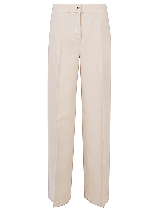 Linen blend trousers