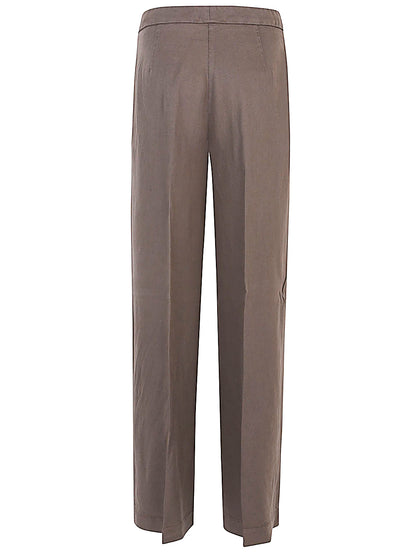 Linen blend trousers