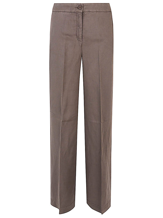 Linen blend trousers