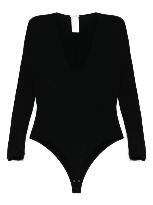 V-necked bodysuit