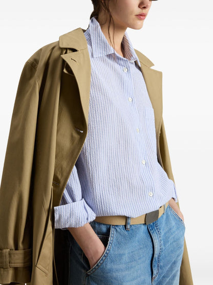 Seersucker cotton shirt