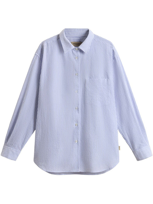 Seersucker cotton shirt