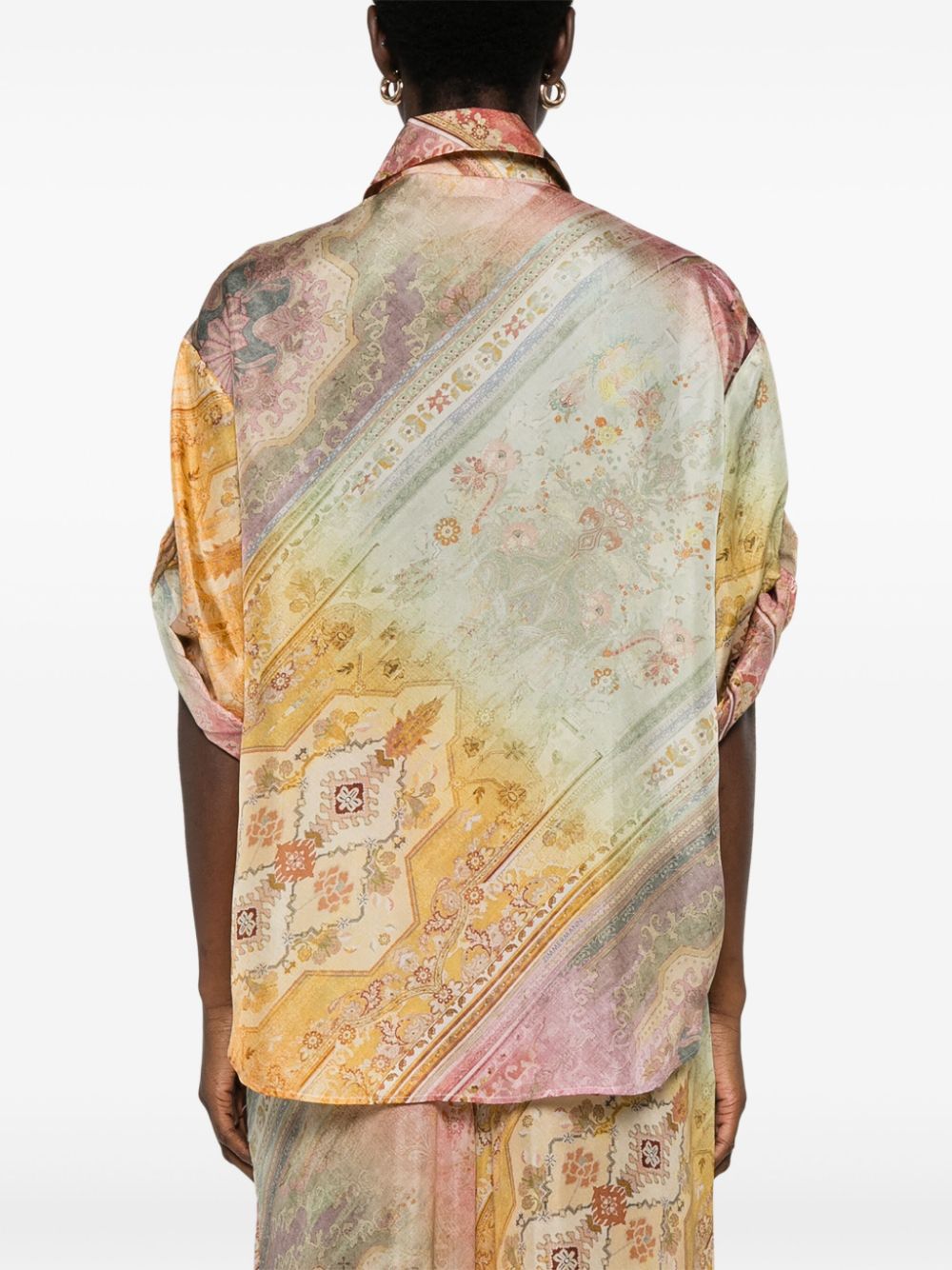 Tallow printed silk shirt