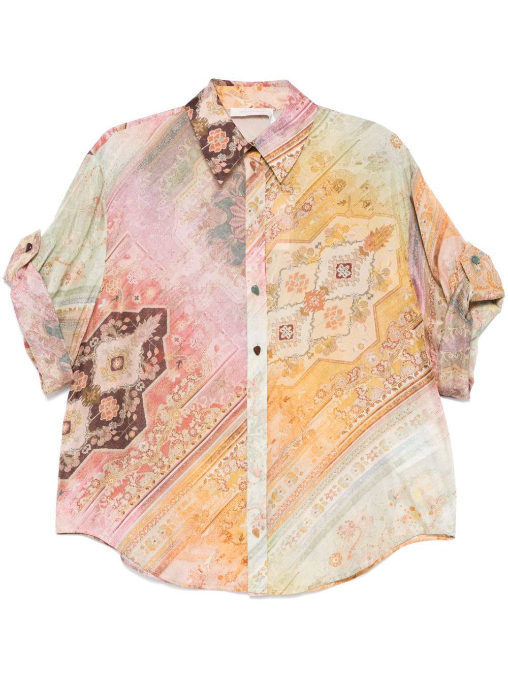 Tallow printed silk shirt