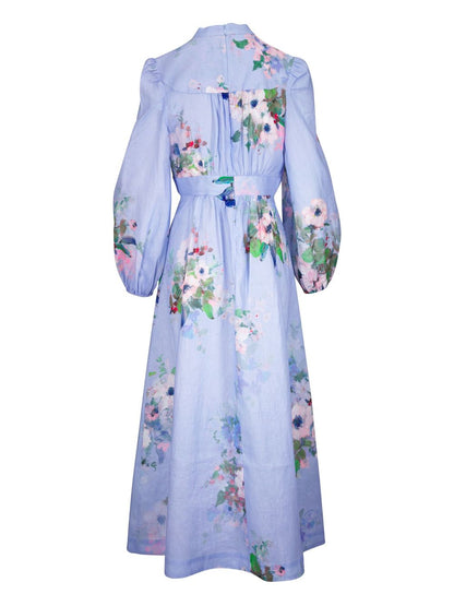Everley printed linen dress